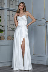 Adora 3368-01 Cowl Neckline Bridal Dress