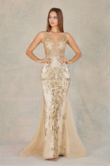 Adora 3127 V-Neck Sleeveless Mermaid Mother of the Bride Dress