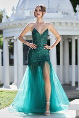 Adora 3240 Beaded Corset Evening Dress