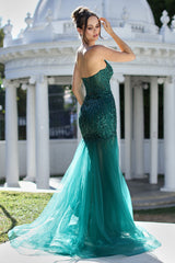 Adora 3240 Beaded Corset Evening Dress