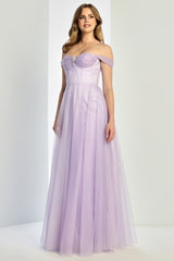 Adora 3244 Off-Shoulder Glitter Prom 2026 Dress