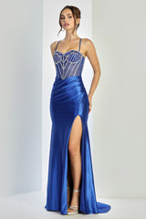Adora 3267 High Slit Corset Prom 2026 Dress