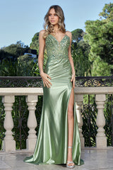 Adora 3349 Beaded High Slit Prom 2026 Dress