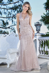 Adora 3350 Beaded V-Neck Prom 2026 Dress