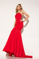 Abby Paris 90197 One-Shoulder Evening Dress