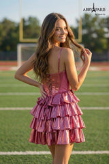 Abby Paris 94243 Lace-Up Corset Homecoming Dress