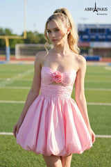 Abby Paris 94279 Rosette Front Cutout Homecoming Dress