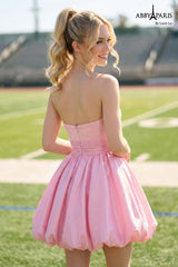 Abby Paris 94279 Rosette Front Cutout Homecoming Dress