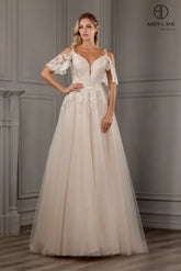 Abby Lane 97156 Embroidered Floral Lace Bridal Dress
