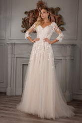 Abby Lane 97175 V Neckline Bridal Dress