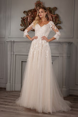 Abby Lane 97175 V Neckline Bridal Dress