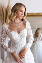 Abby Lane 97199 Embroidered Floral Lace Bridal Dress