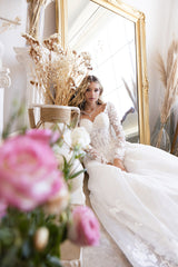Abby Lane 97199 Embroidered Floral Lace Bridal Dress