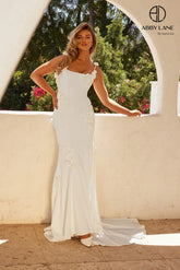 Abby Lane 97276 Floral Applique Bridal Dress