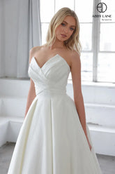 Abby Lane 97305 Strapless Satin Bridal Dress