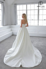Abby Lane 97305 Strapless Satin Bridal Dress
