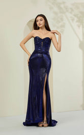 Abby Paris 90368 Strapless High Slit Prom 2026 Dress