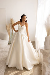 Abby Lane 97178 Textured Floral Lace Bridal Dress