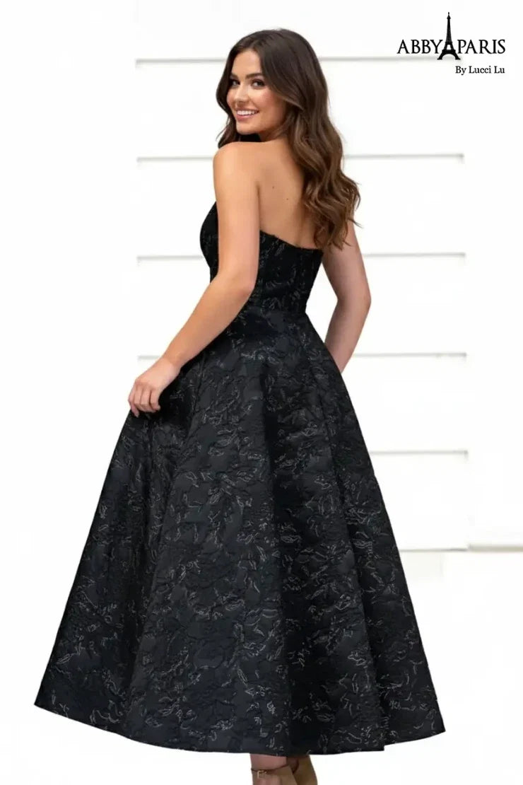 Abby Paris 96086 Strapless Evening Dress