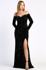 Adora 3058 Sweetheart Neckline Long Sleeve Mother of the Bride Dress