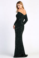 Adora 3058 Sweetheart Neckline Long Sleeve Mother of the Bride Dress