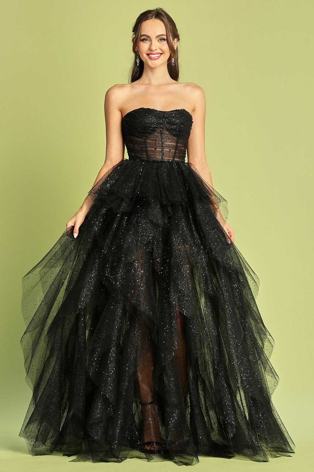 Adora 3210 Glitter A-Line Prom 2026 Dress