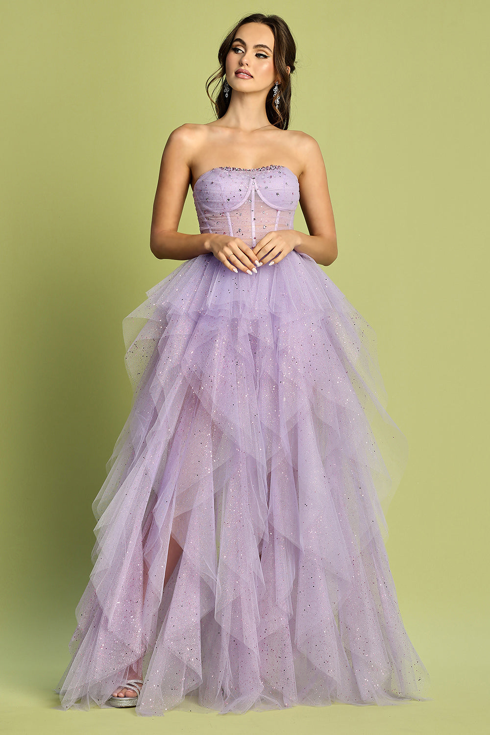 Adora 3210 Glitter A-Line Prom 2026 Dress