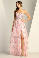 Adora 3217 Sequin High Slit Prom 2026 Dress