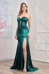 Adora 3239 Strapless High Slit Prom 2026 Dress