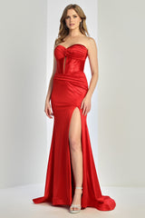 Adora 3239 Strapless High Slit Prom 2026 Dress