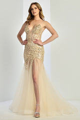 Adora 3240 Beaded Corset Evening Dress