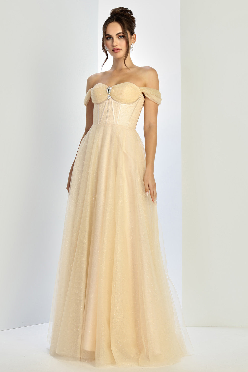 Adora 3244 Off-Shoulder Glitter Prom 2026 Dress