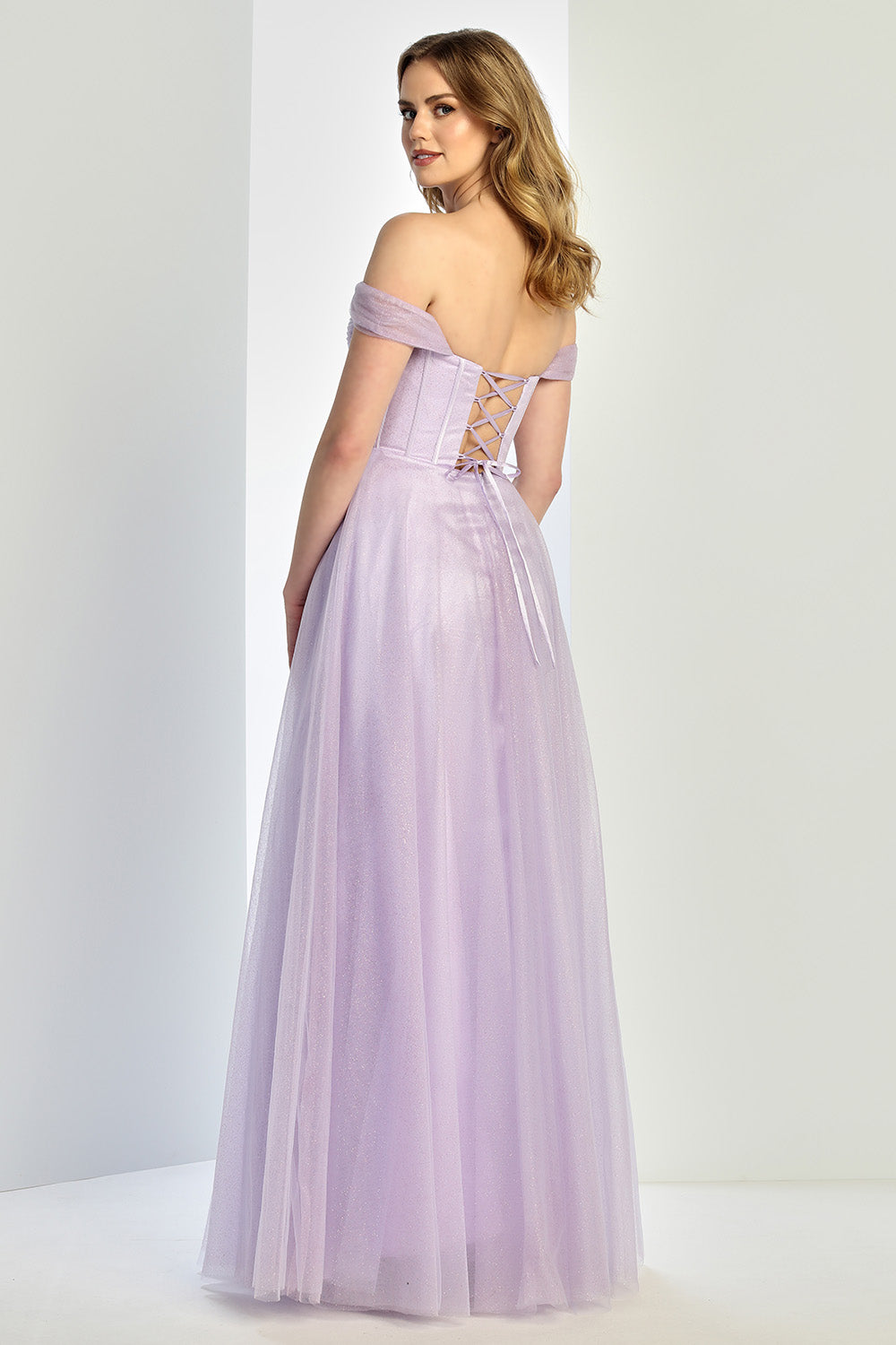 Adora 3244 Off-Shoulder Glitter Prom 2026 Dress