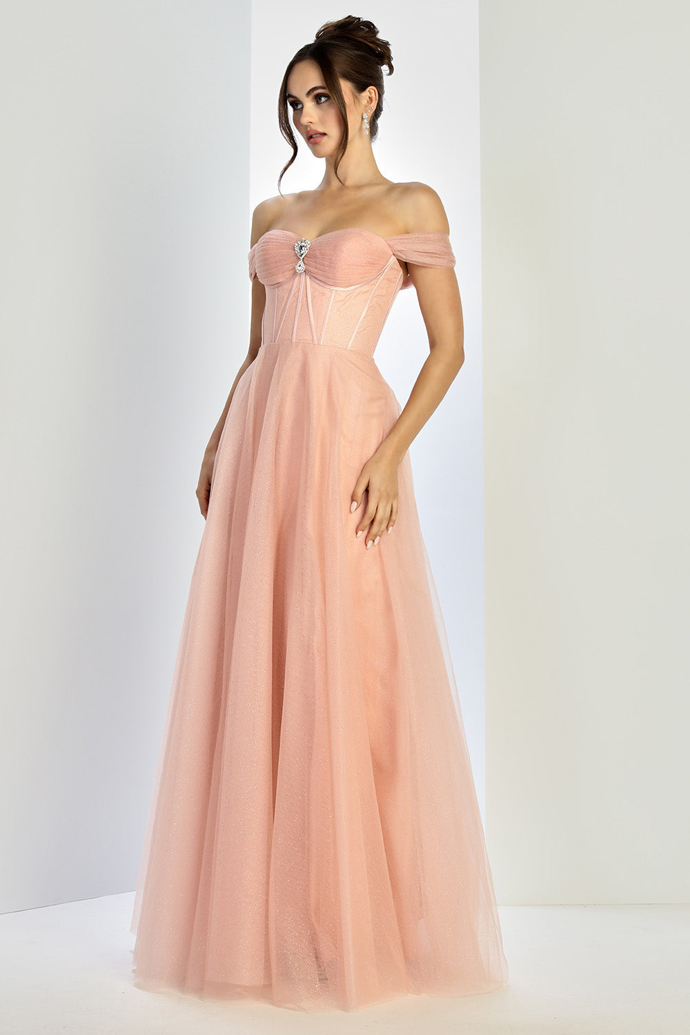 Adora 3244 Off-Shoulder Glitter Prom 2026 Dress