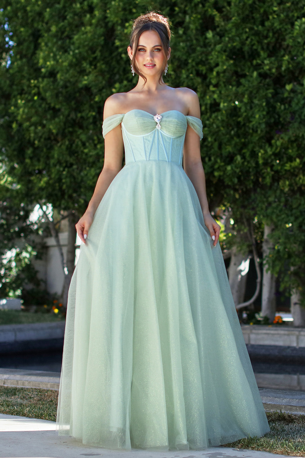 Adora 3244 Off-Shoulder Glitter Prom 2026 Dress