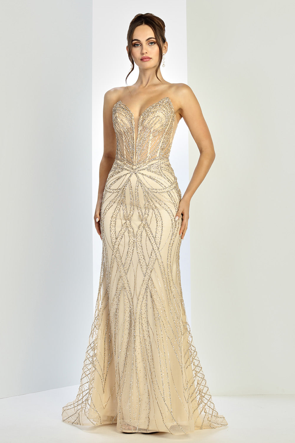 Adora 3299 Beaded Evening Dress