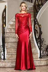 Adora 3348-03 Floral Lace Applique Evening Dress