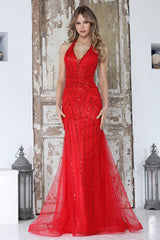 Adora 3350 Beaded V-Neck Prom 2026 Dress