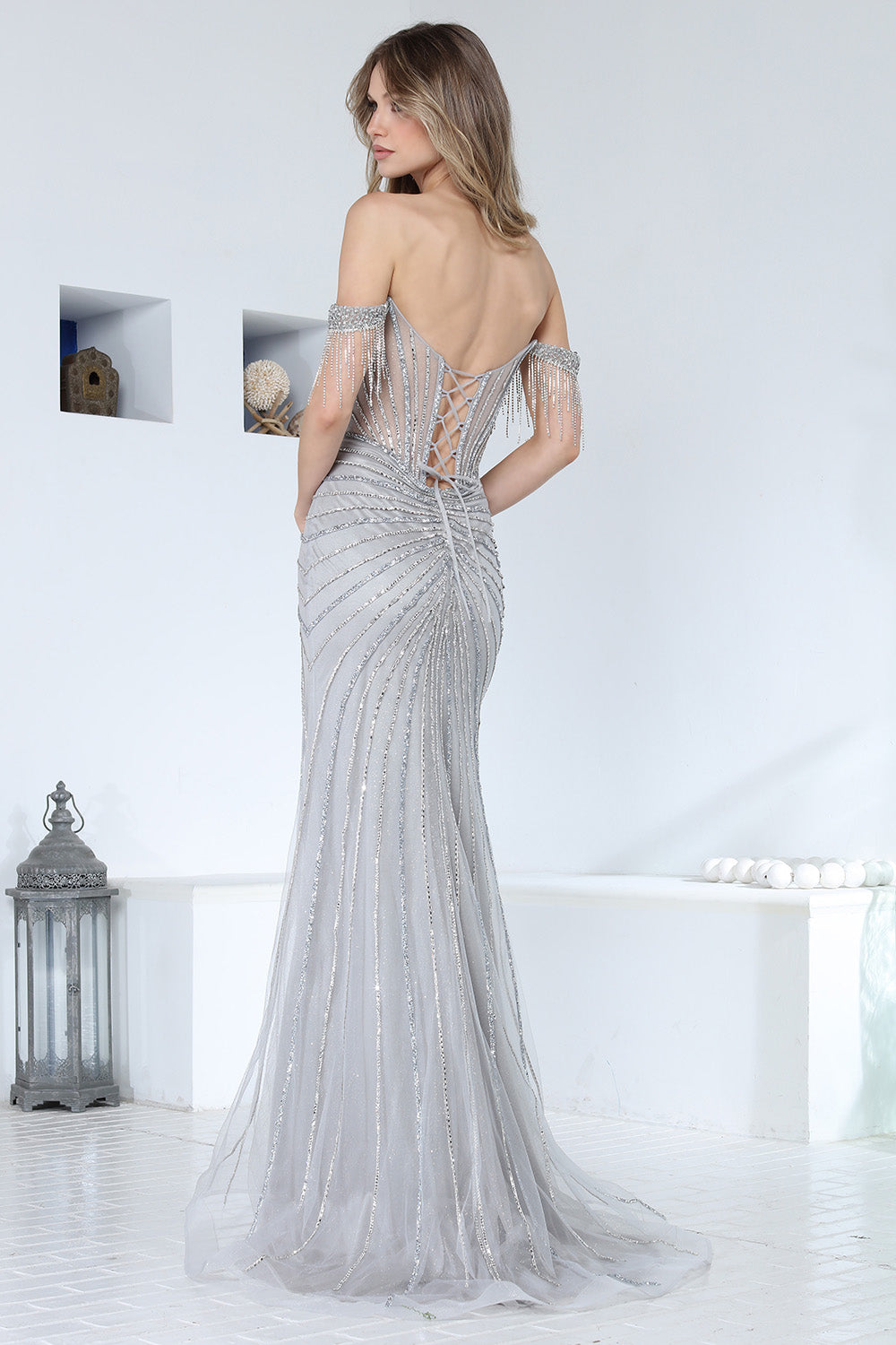 Adora 3362 Beaded High Slit Prom 2026 Dress