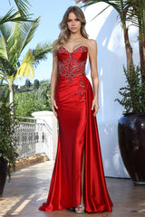 Adora 3373 Strapless High Slit Prom 2026 Dress