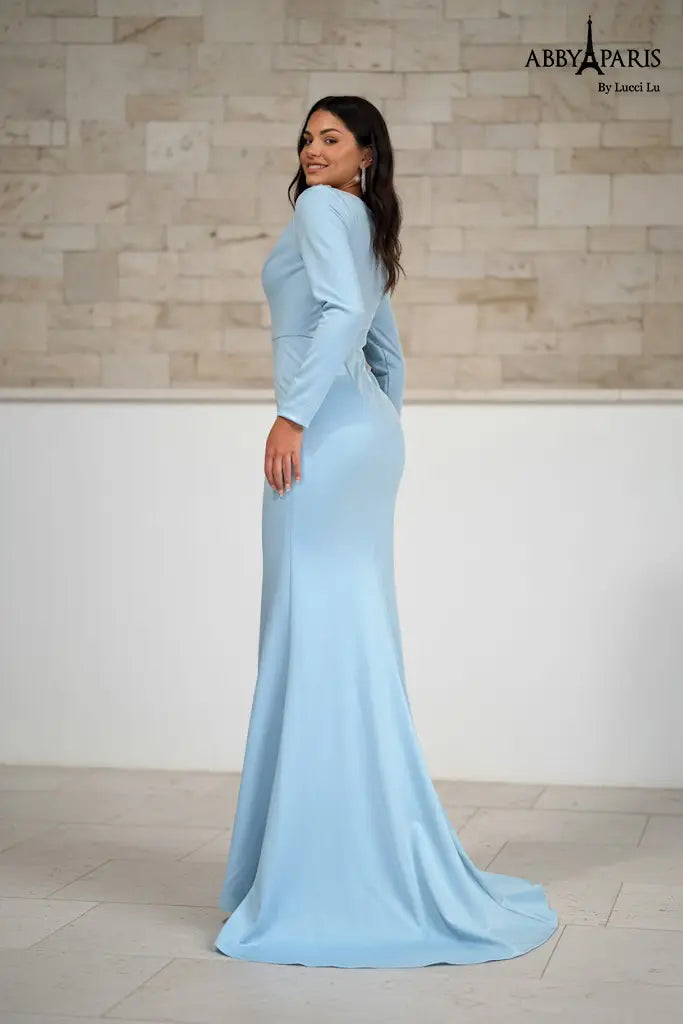 Abby Paris 96090 Long Sleeve Evening Dress