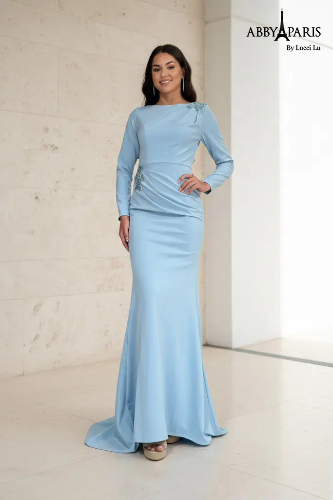 Abby Paris 96090 Long Sleeve Evening Dress