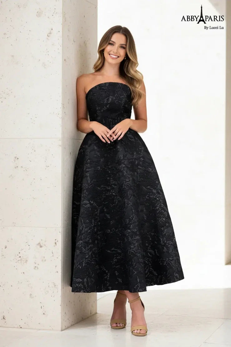 Abby Paris 96086 Strapless Evening Dress