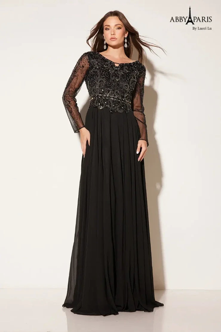 Abby Paris 96040W Beaded Mother of the Bride Dress