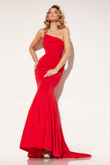 Abby Paris 90197 One-Shoulder Evening Dress