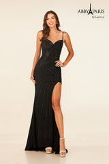Abby Paris 90305 Sequin High Slit Prom 2026 Dress