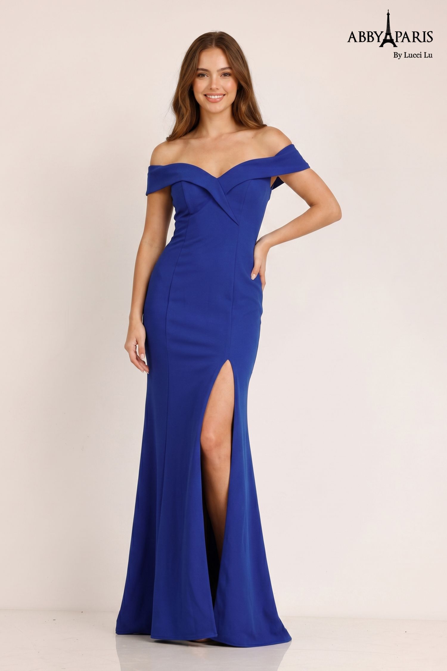 Abby Paris 93128 Off Shoulder High Slit Prom 2026 Dress