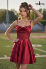 Abby Paris 94282 Corset Lace-Up Homecoming Dress