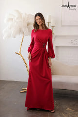 Abby Paris 96083 Puff Sleeve Mother of the Bride Dress