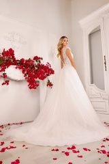 Abby Lane 97134 Floral Lace Appliqué Bridal Dress